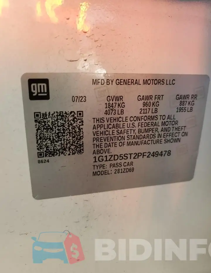 1G1ZD5ST2PF249478 Photo# 12