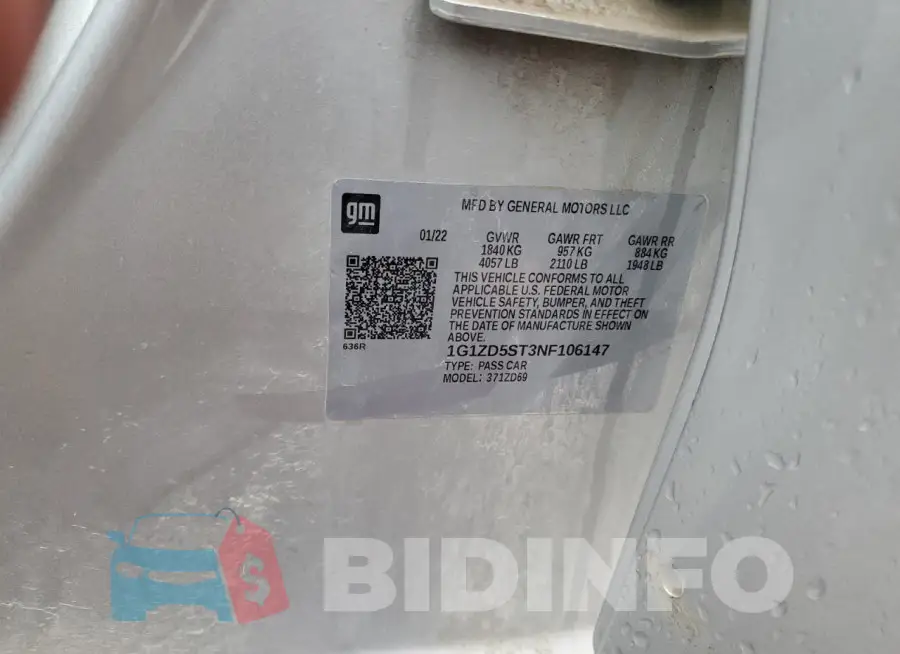 1G1ZD5ST3NF106147 Photo# 12