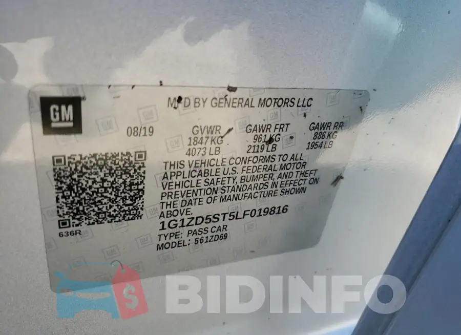 1G1ZD5ST5LF019816 Photo# 13