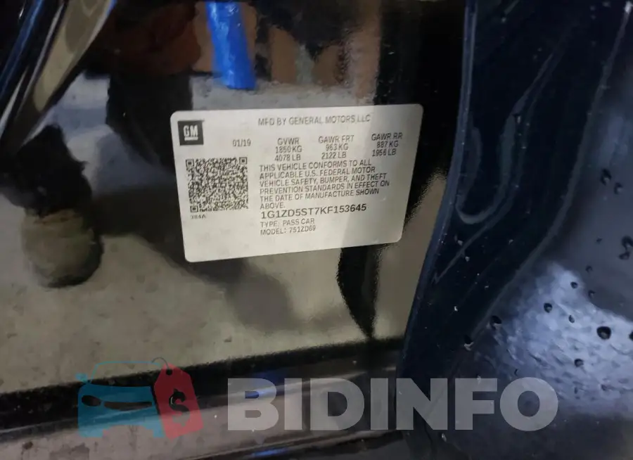 1G1ZD5ST7KF153645 Photo# 12