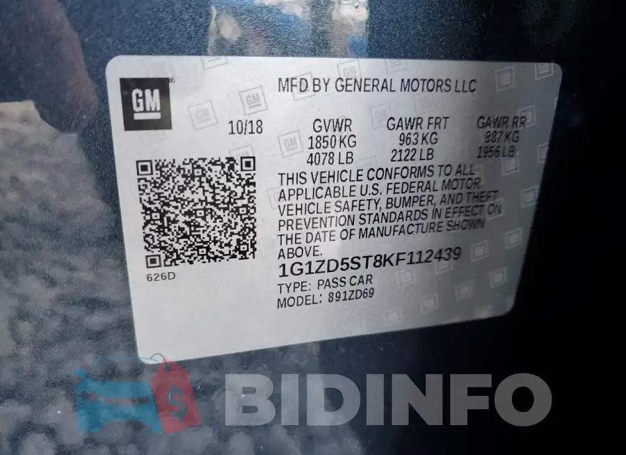 1G1ZD5ST8KF112439 Photo# 12