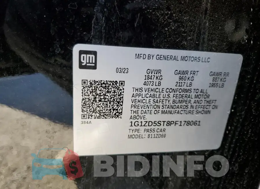 1G1ZD5ST8PF178061 Photo# 12