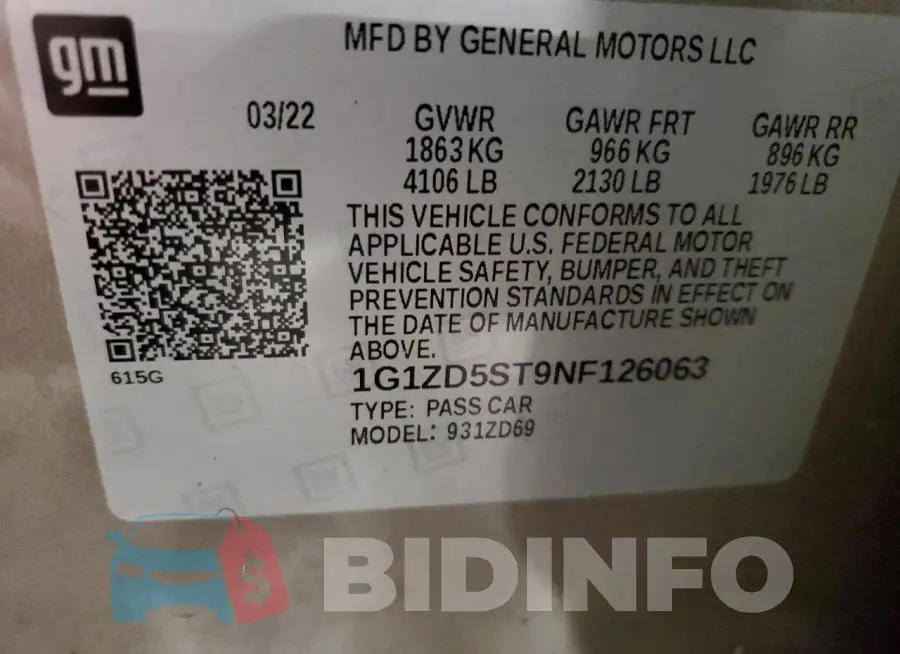 1G1ZD5ST9NF126063 Photo# 12