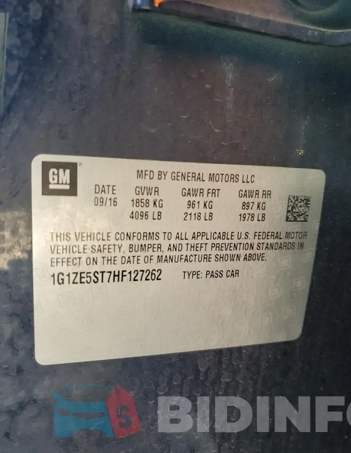 1G1ZE5ST7HF127262 Photo# 12