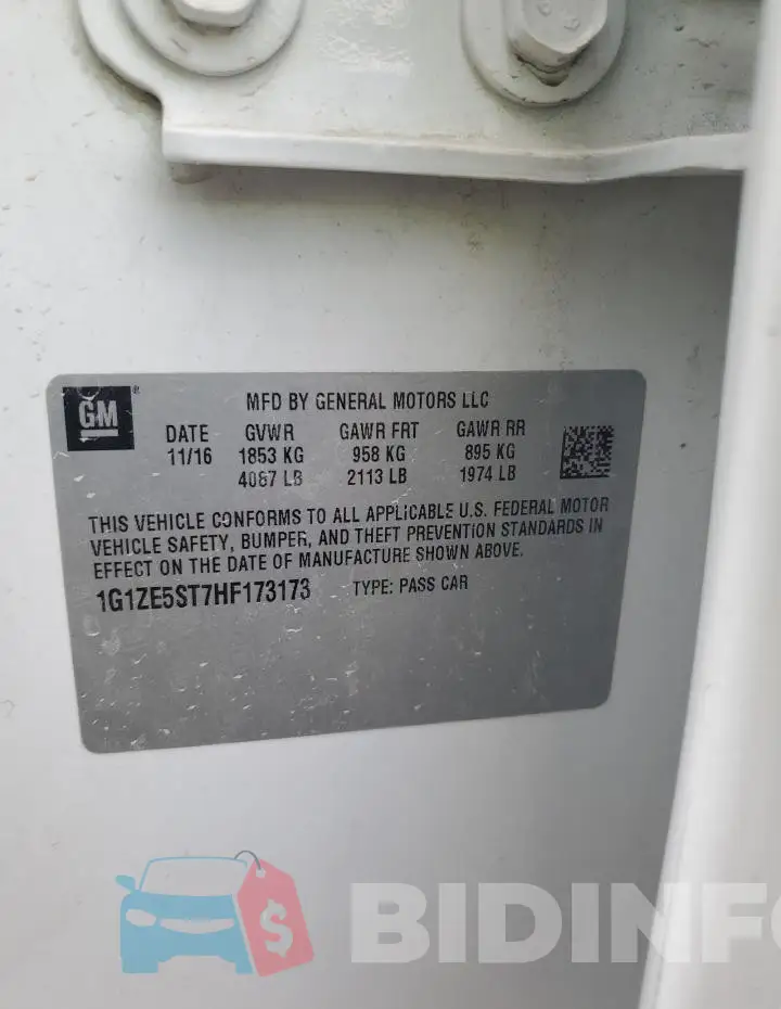 1G1ZE5ST7HF173173 Photo# 12