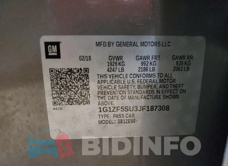 1G1ZF5SU3JF187308 Photo# 12