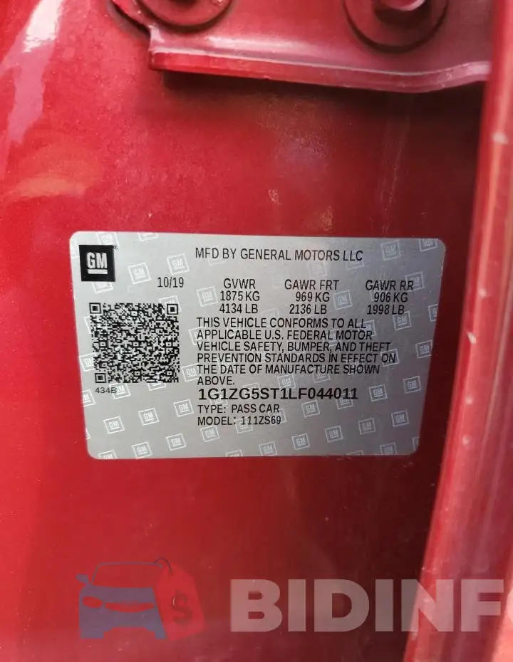 1G1ZG5ST1LF044011 Photo# 12