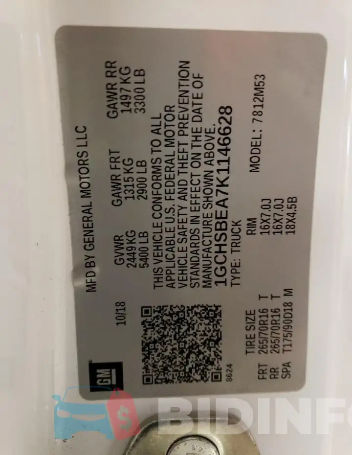 1GCHSBEA7K1146628 Photo# 13