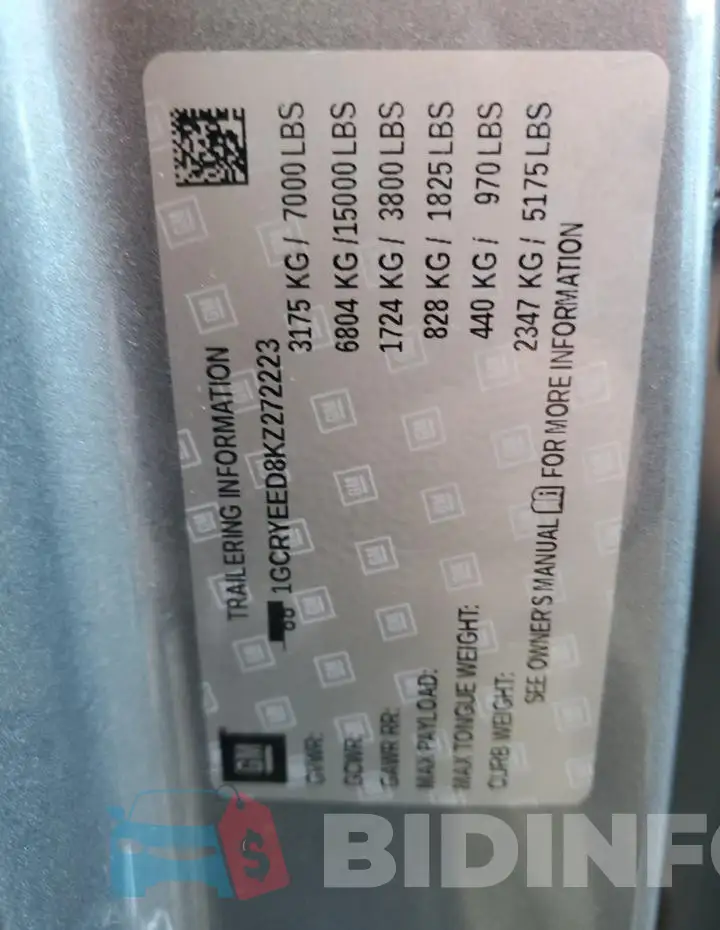 1GCRYEED8KZ272223 Photo# 12