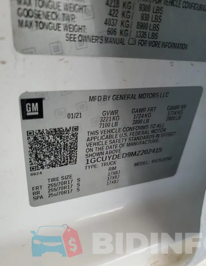 1GCUYDED9MZ202415 Photo# 12