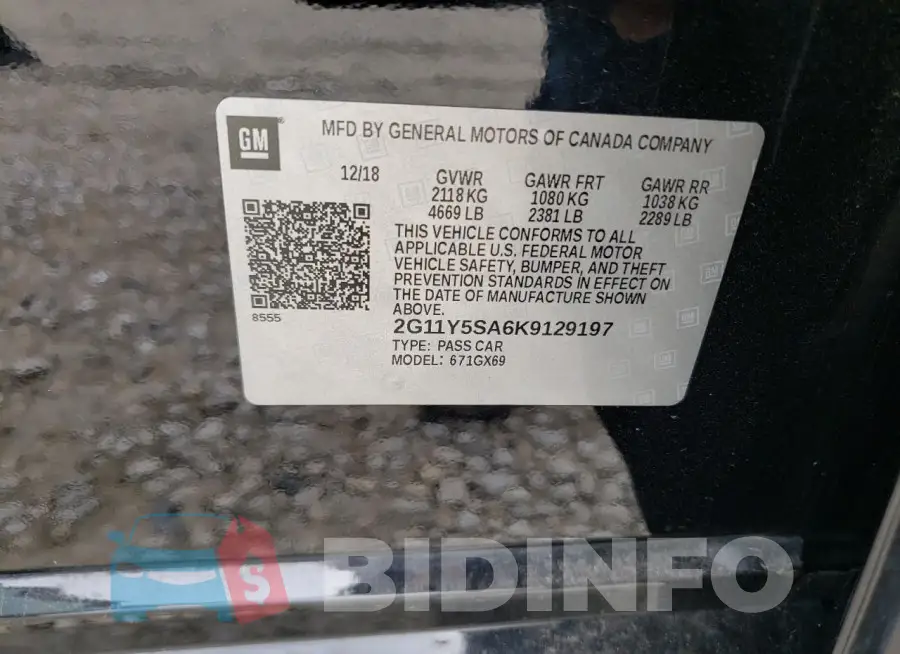 2G11Y5SA6K9129197 Photo# 12