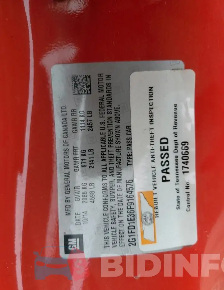 2G1FD1E36F9164576 Photo# 12
