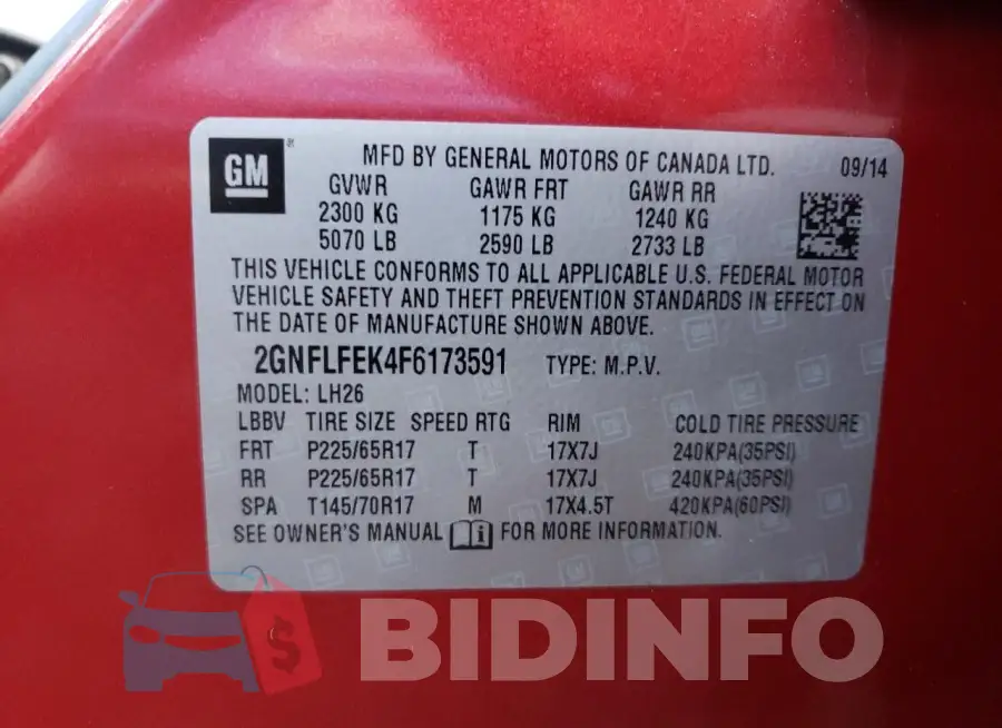 2GNFLFEK4F6173591 Photo# 13
