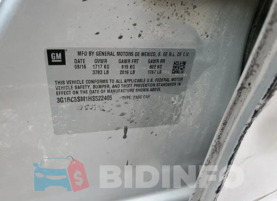 3G1BC5SM1HS522405 Photo# 12