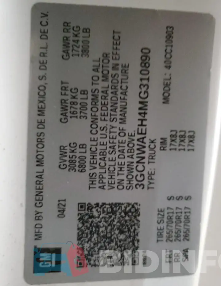 3GCNWAEH4MG310890 Photo# 12