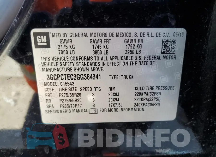 3GCPCTEC3GG384341 Photo# 13