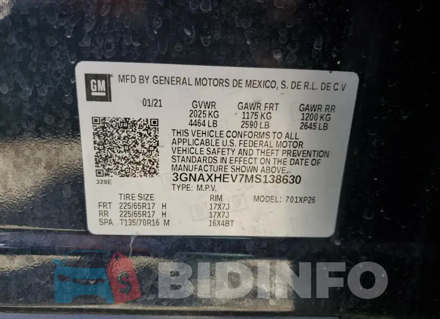 3GNAXHEV7MS138630 Photo# 13