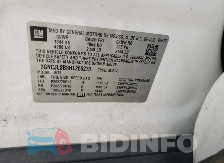 3GNCJLSB3HL266273 Photo# 12