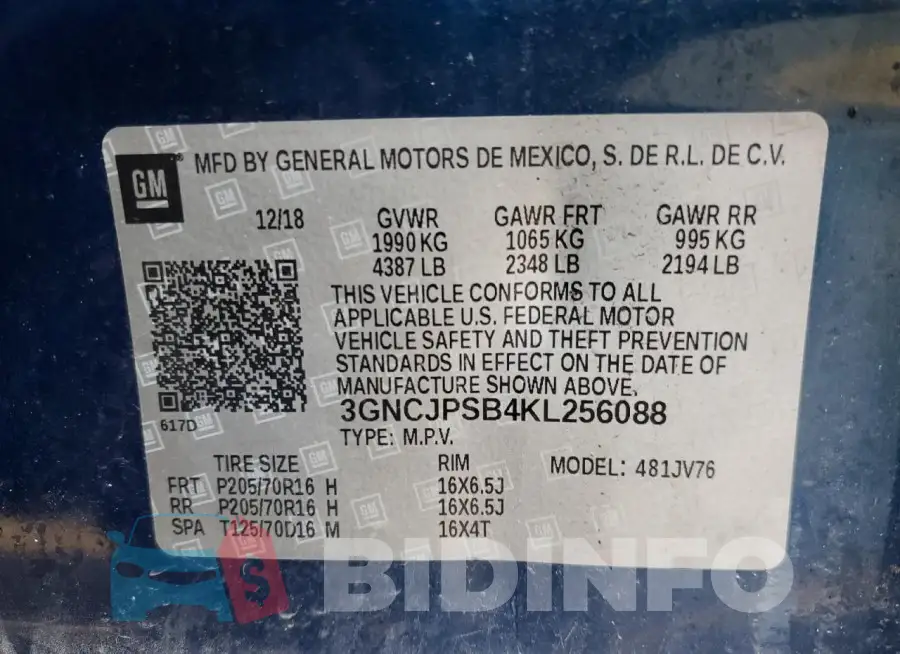 3GNCJPSB4KL256088 Photo# 13