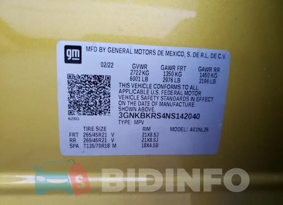 3GNKBKRS4NS142040 Photo# 13