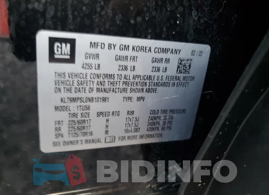 KL79MPSL0NB101981 Photo# 12