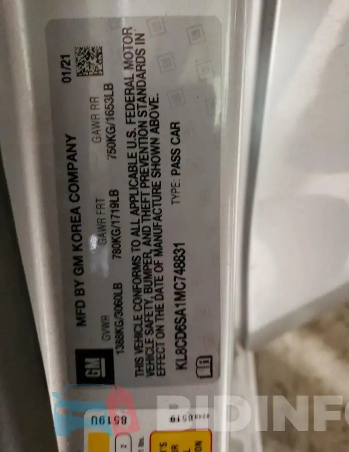 KL8CD6SA1MC748831 Photo# 12