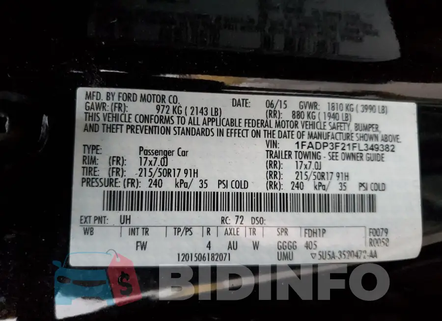 1FADP3F21FL349382 Photo# 12