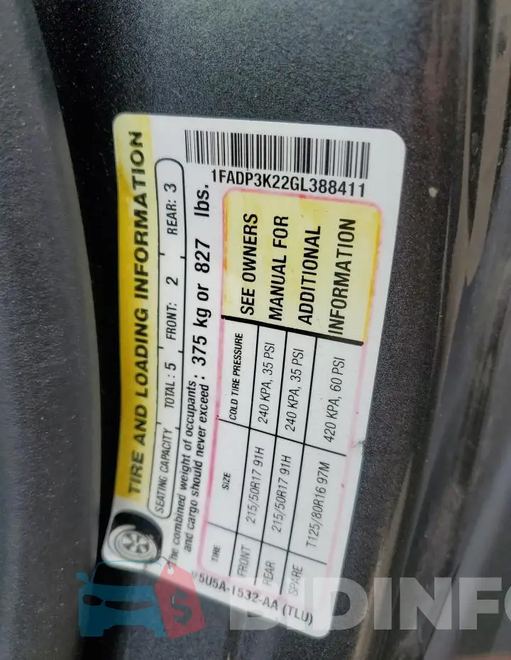 1FADP3K22GL388411 Photo# 12
