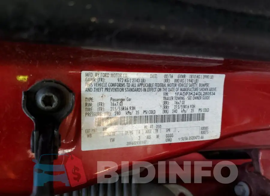 1FADP3K24GL280534 Photo# 12