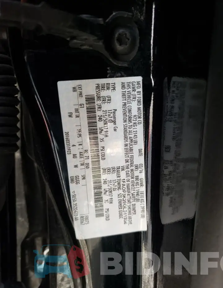 1FADP3K29GL311938 Photo# 12