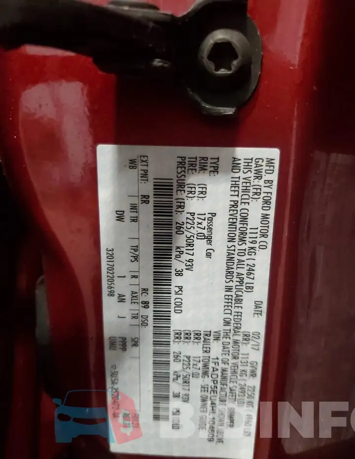 1FADP5EU4HL104609 Photo# 12