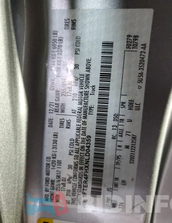 1FTER4FHXNLD04359 Photo# 12