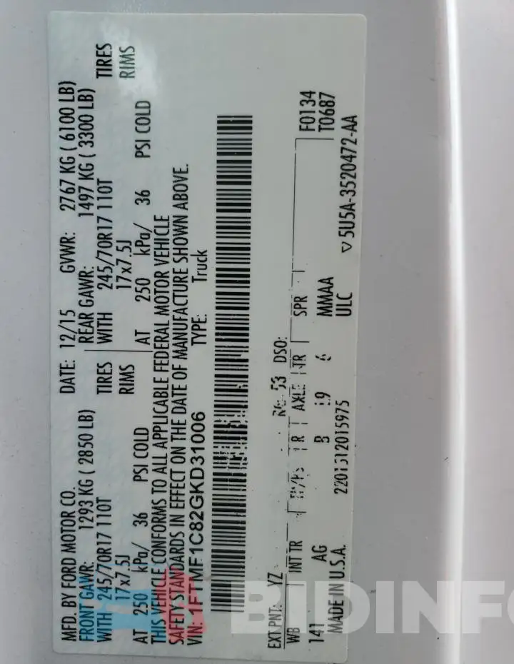1FTMF1C82GKD31006 Photo# 12