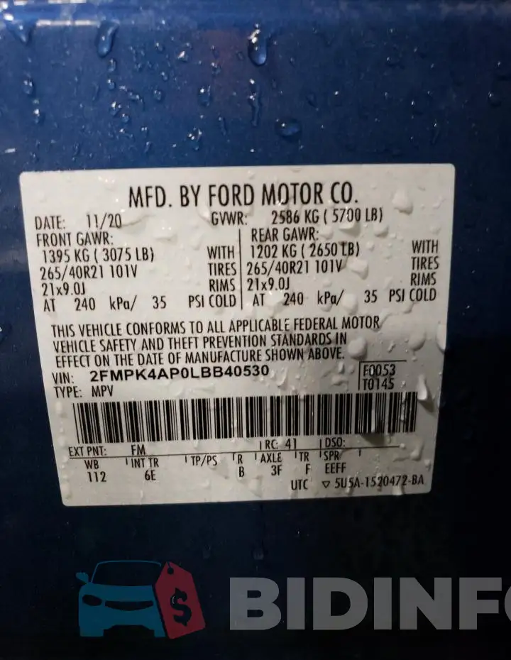 2FMPK4AP0LBB40530 Photo# 12