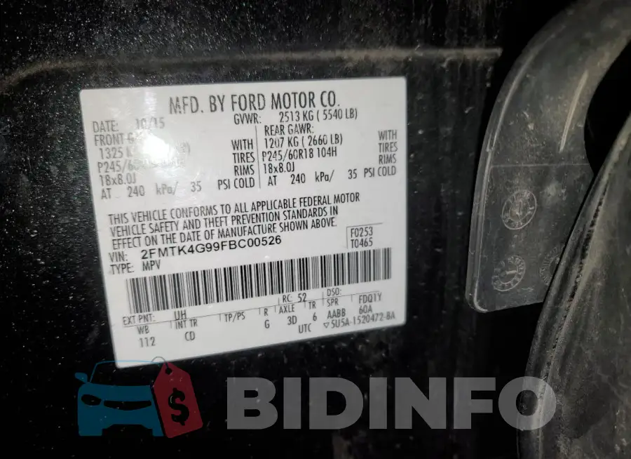 2FMTK4G99FBC00526 Photo# 12