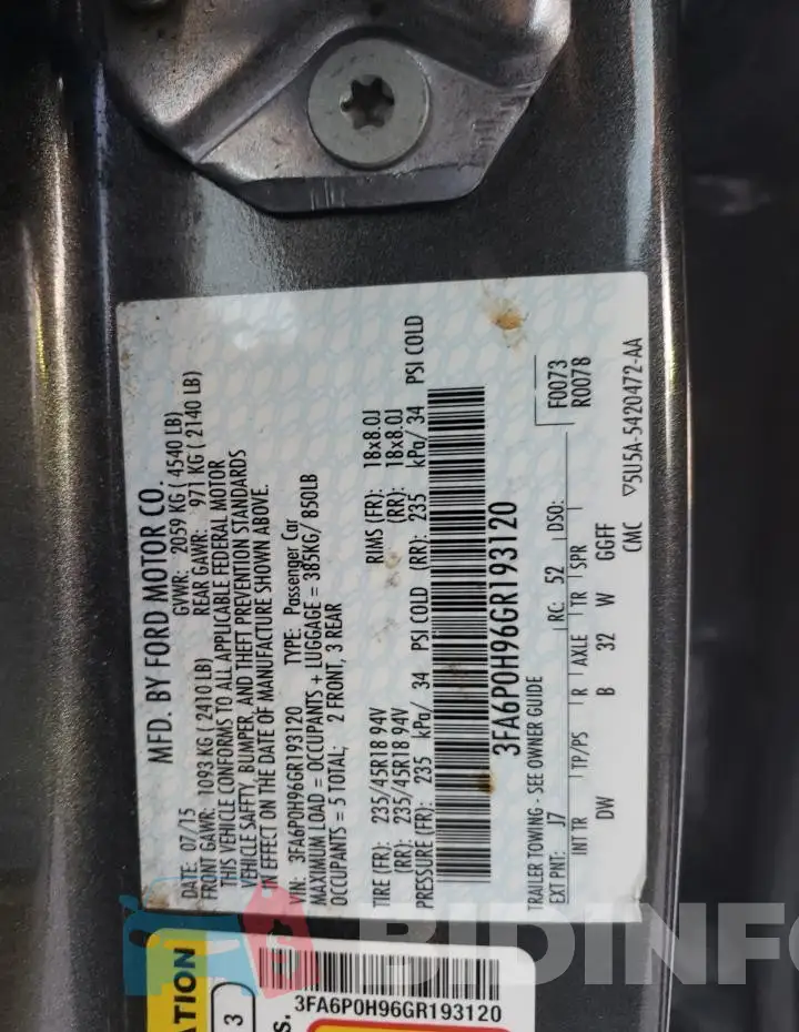 3FA6P0H96GR193120 Photo# 12