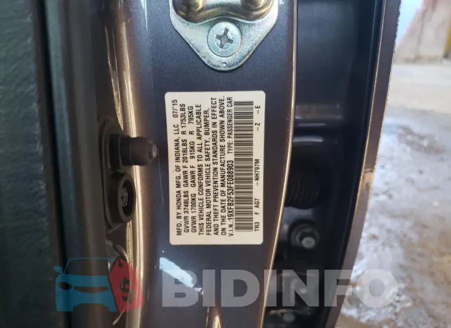 19XFB2F53FE088903 Photo# 13