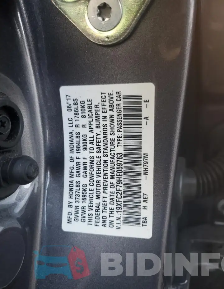 19XFC2F79HE059763 Photo# 12