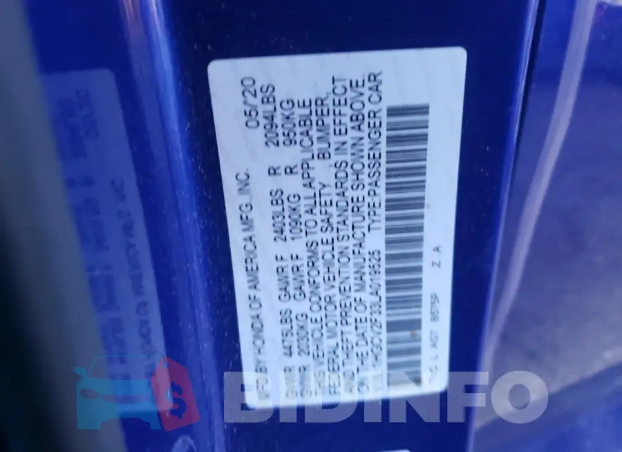 1HGCV2F33LA019525 Photo# 13