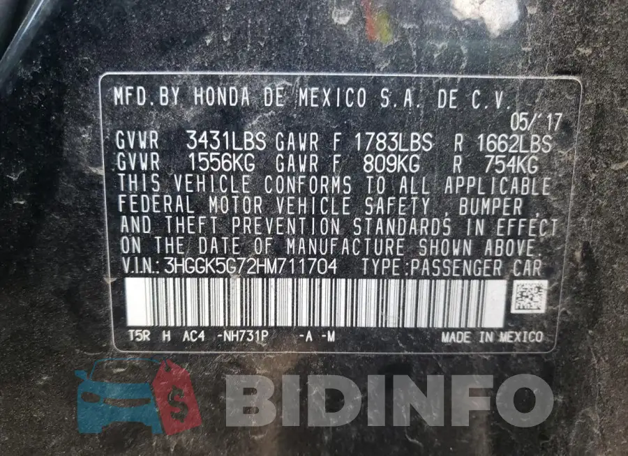 3HGGK5G72HM711704 Photo# 13