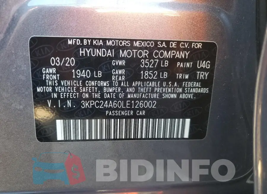3KPC24A60LE126002 Photo# 13