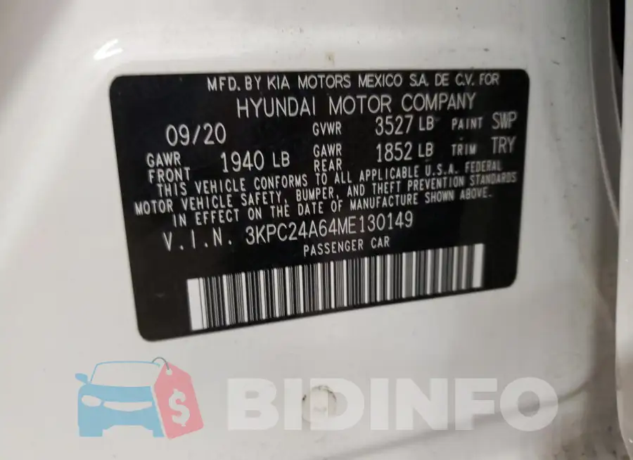 3KPC24A64ME130149 Photo# 12