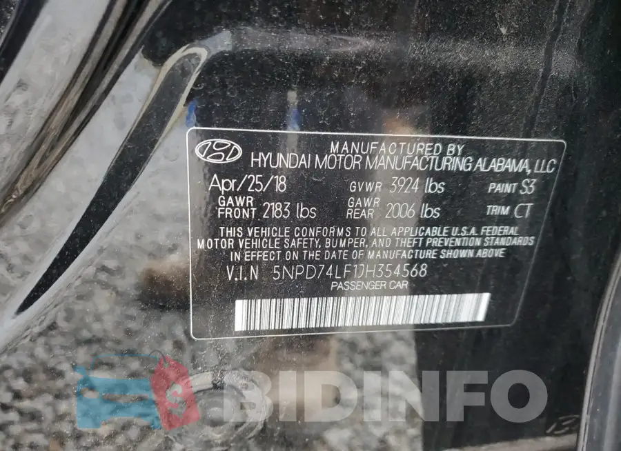 5NPD74LF1JH354568 Photo# 13