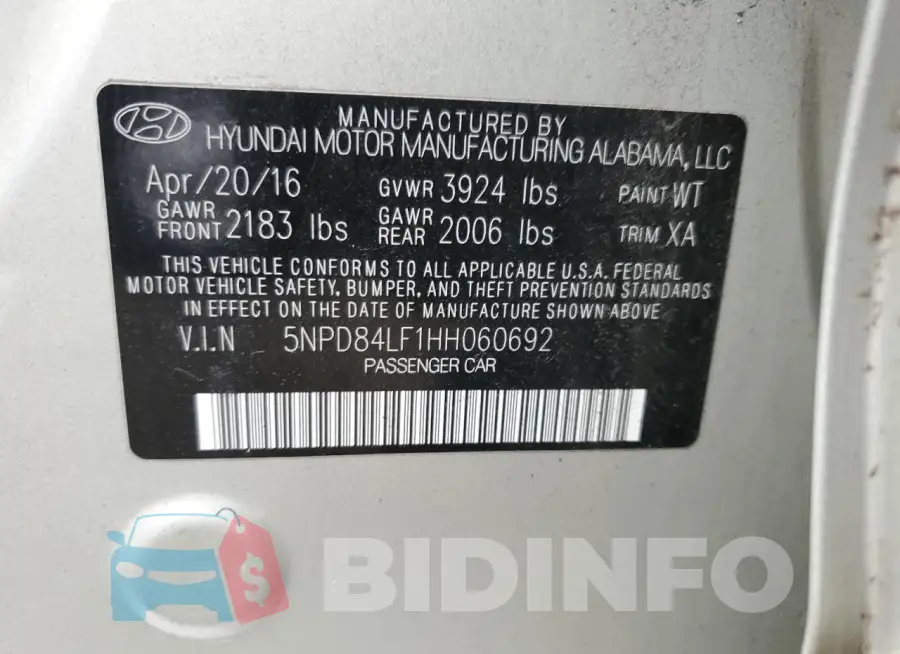 5NPD84LF1HH060692 Photo# 12