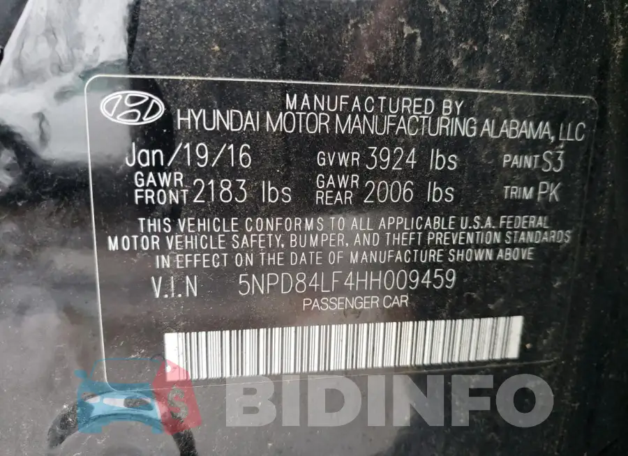 5NPD84LF4HH009459 Photo# 12