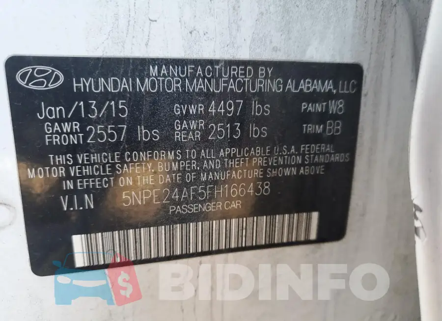 5NPE24AF5FH166438 Photo# 12