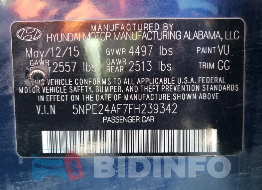 5NPE24AF7FH239342 Photo# 12