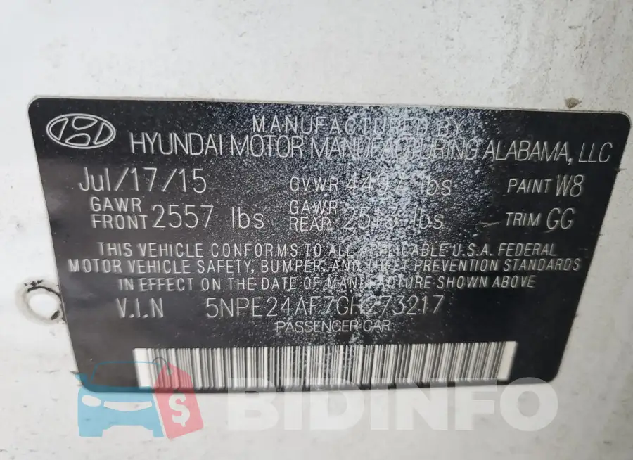 5NPE24AF7GH273217 Photo# 12