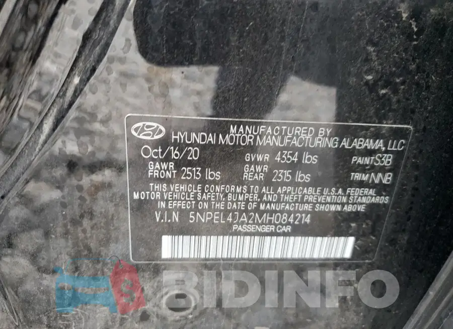 5NPEL4JA2MH084214 Photo# 12