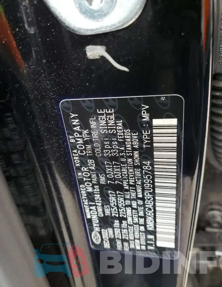 KM8K6CAB3PU995784 Photo# 13